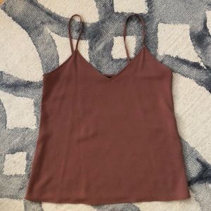 Mauve Uniqlo Blouse-y Tank